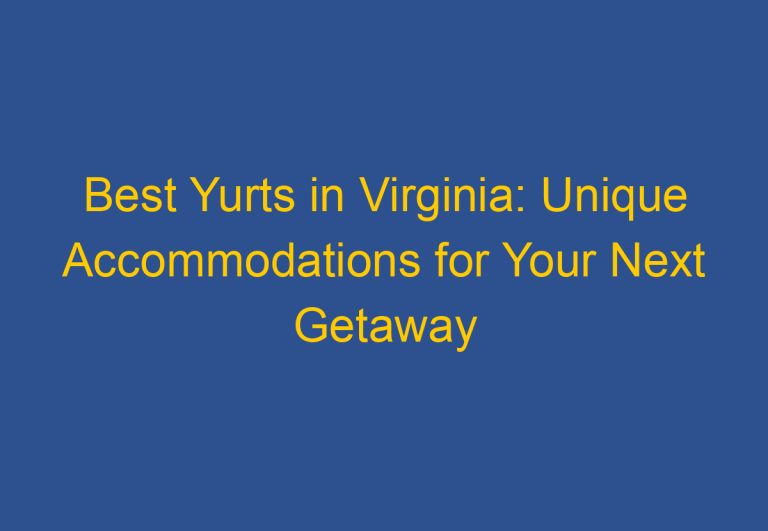 Best Yurts in Virginia: Unique Accommodations for Your Next Getaway