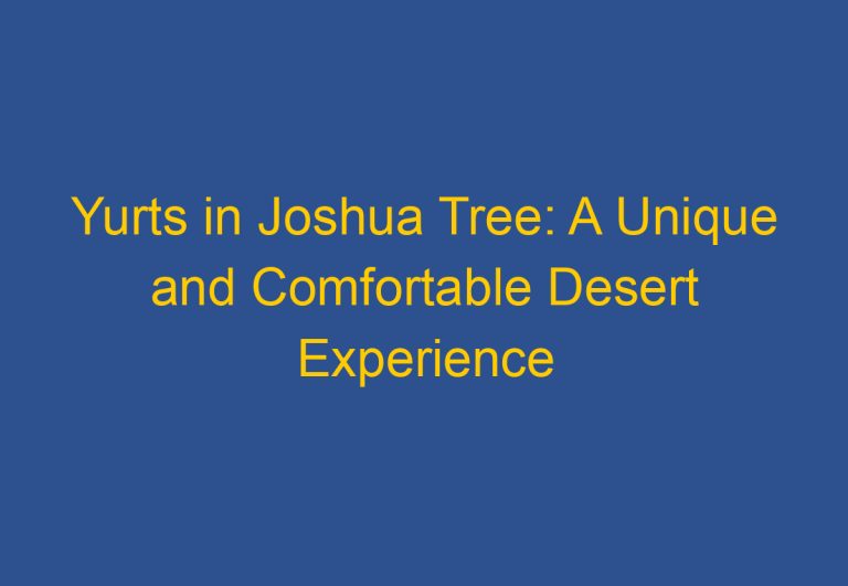 Yurts in Joshua Tree: A Unique and Comfortable Desert Experience