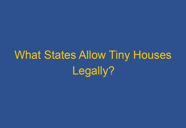 What States Allow Tiny Houses Legally?
