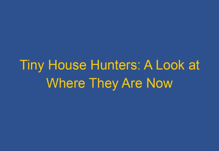 Tiny House Hunters: A Look at Where They Are Now