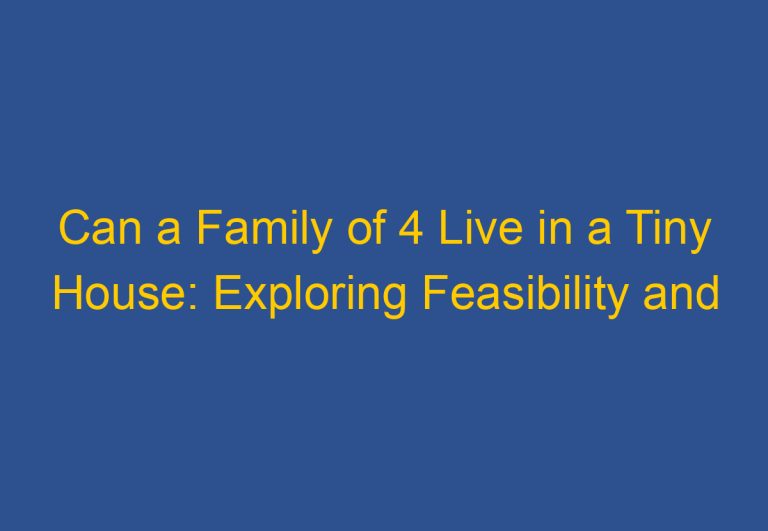 Can a Family of 4 Live in a Tiny House: Exploring Feasibility and Practicality