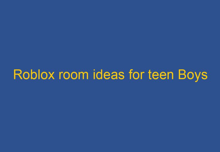 Roblox Room Ideas For Boys ( For Small and Aesthetic Ideas)