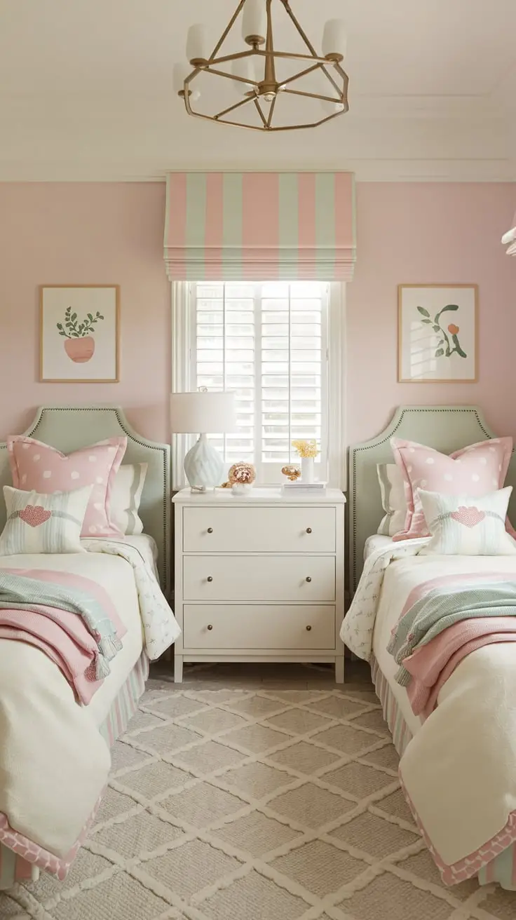 21 Creative Twin Girls or Sisters Bedroom Decorating Ideas for Small ...