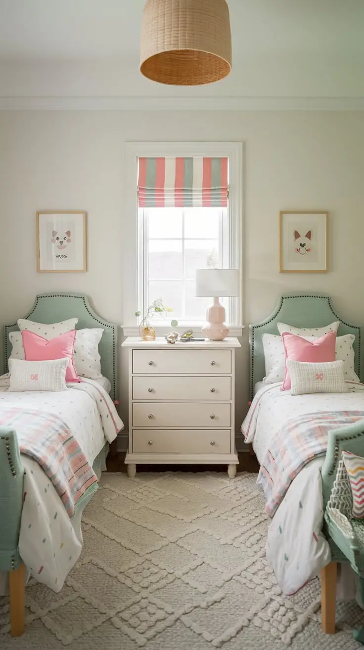 21 Creative Twin Girls or Sisters Bedroom Decorating Ideas for Small