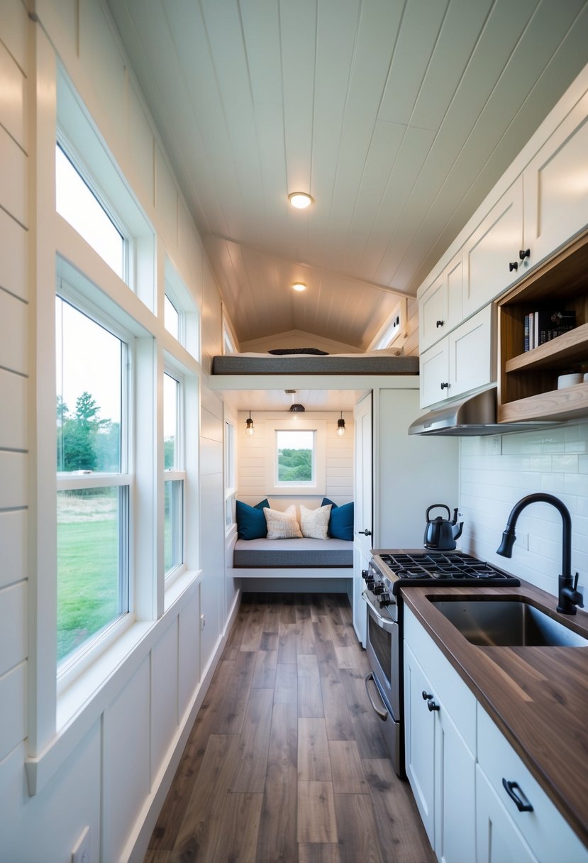 A spacious, modern tiny house floor plan at Margaretlucas, showcasing durability and longevity