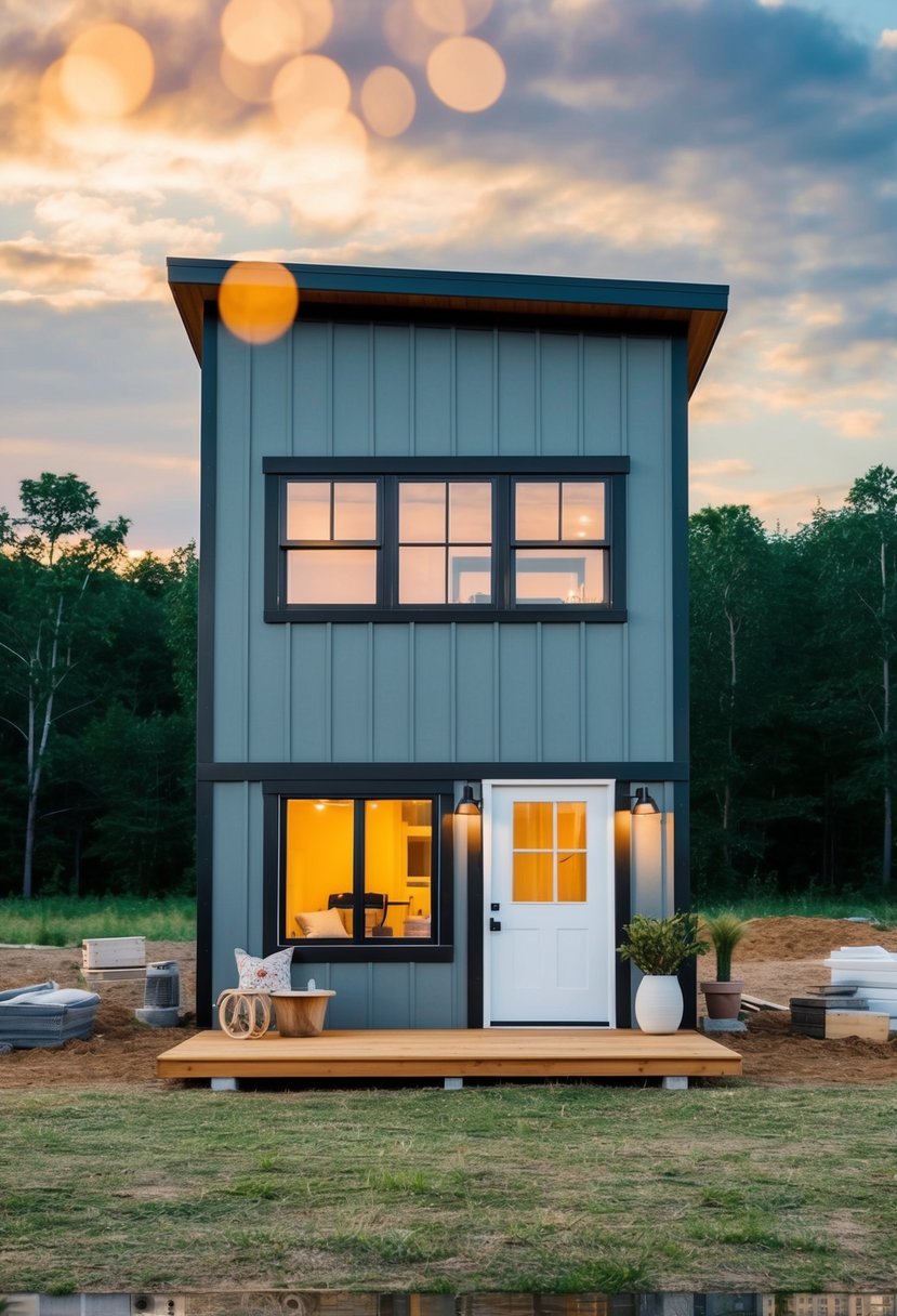 A 12x24 tiny house floor plan with materials and construction details