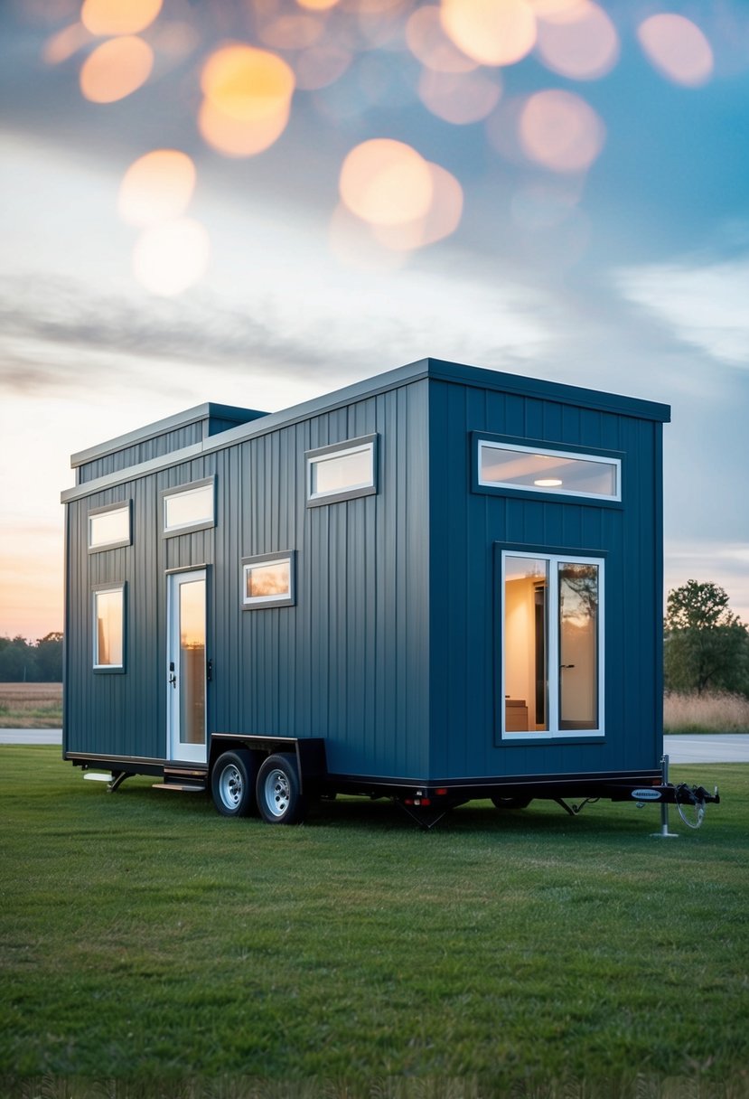 A Tesla tiny house floor plan with sustainable living features at Margaretlucas