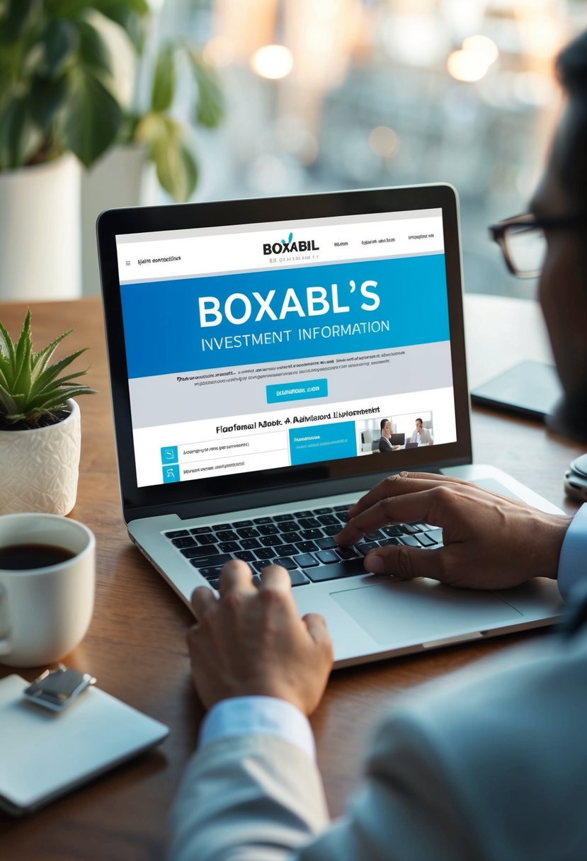 A person researching Boxabl's availability and investment information online