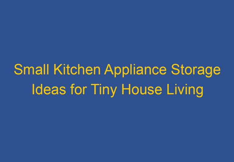 Small Kitchen Appliance Storage Ideas for Tiny House Living