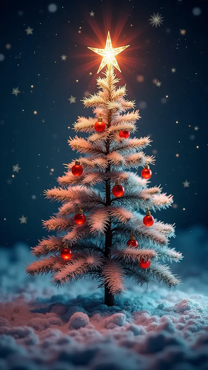 Christmas wallpaper iPhone background. Create a vibrant and festive image Christmas wallpaper iPhone designs. Include backgrounds with Christmas trees, snowflakes, and holiday ornaments.