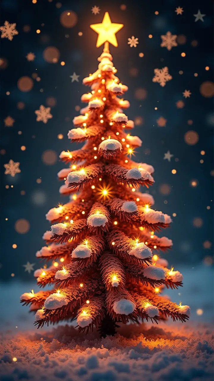 Christmas wallpaper iPhone background. Create a vibrant and festive image Christmas wallpaper iPhone designs. Include backgrounds with Christmas trees, snowflakes, and holiday ornaments.