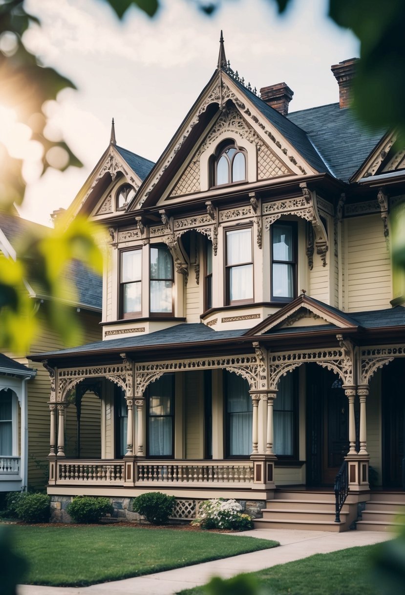 The Victorian cottage plans showcase detailed woodwork, with ornate trim and intricate features, perfect for small spaces