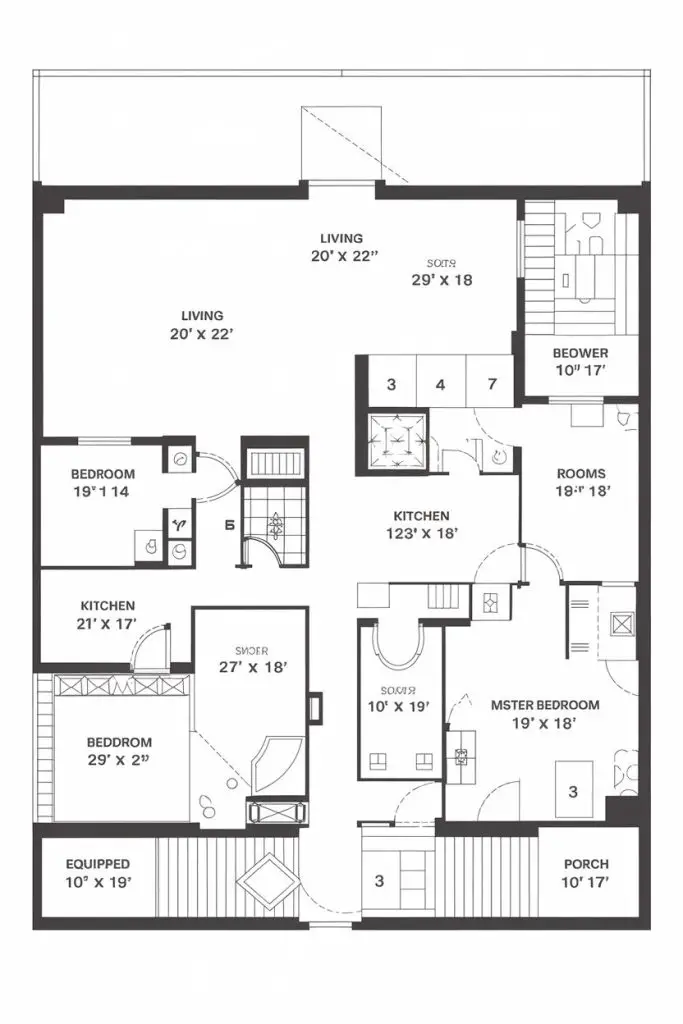 Simple 4 Bedroom House Plans: Efficient Designs for Modern Living 18 Simple 4 Bedroom House Plans: Efficient Designs for Modern Living