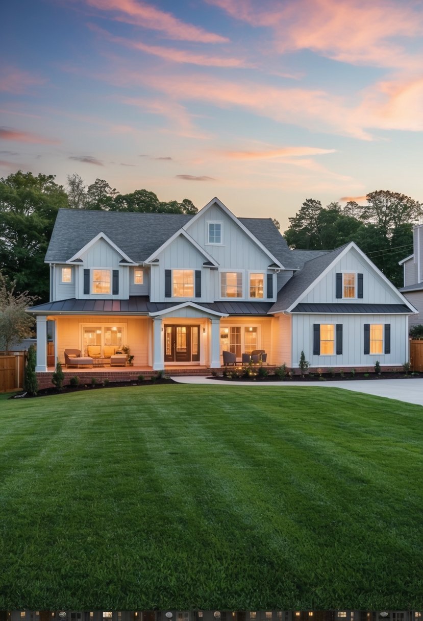 Simple 4 Bedroom House Plans: Efficient Designs for Modern Living 2 A cozy 4-bedroom house with a spacious living room, kitchen, and backyard