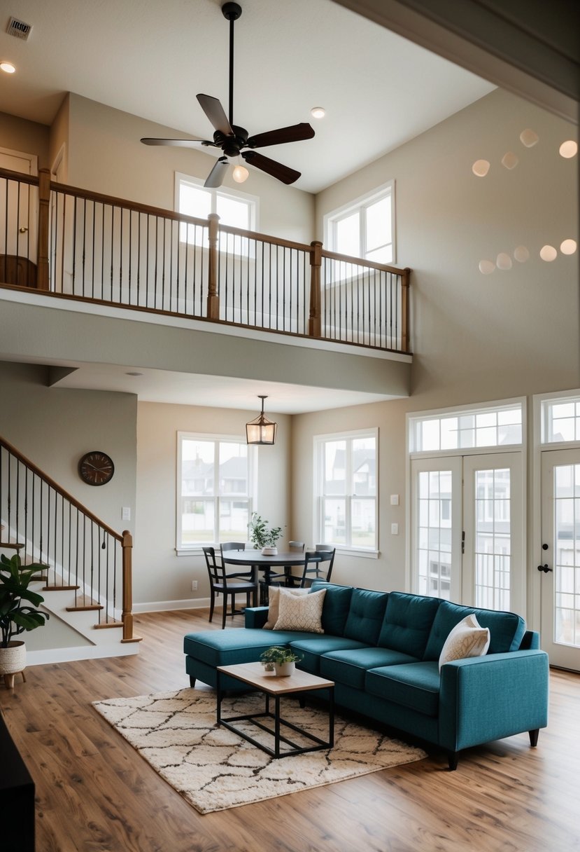 Simple 4 Bedroom House Plans: Efficient Designs for Modern Living 8 A cozy one-floor house with 4 bedrooms, a spacious living room, and a simple yet functional design