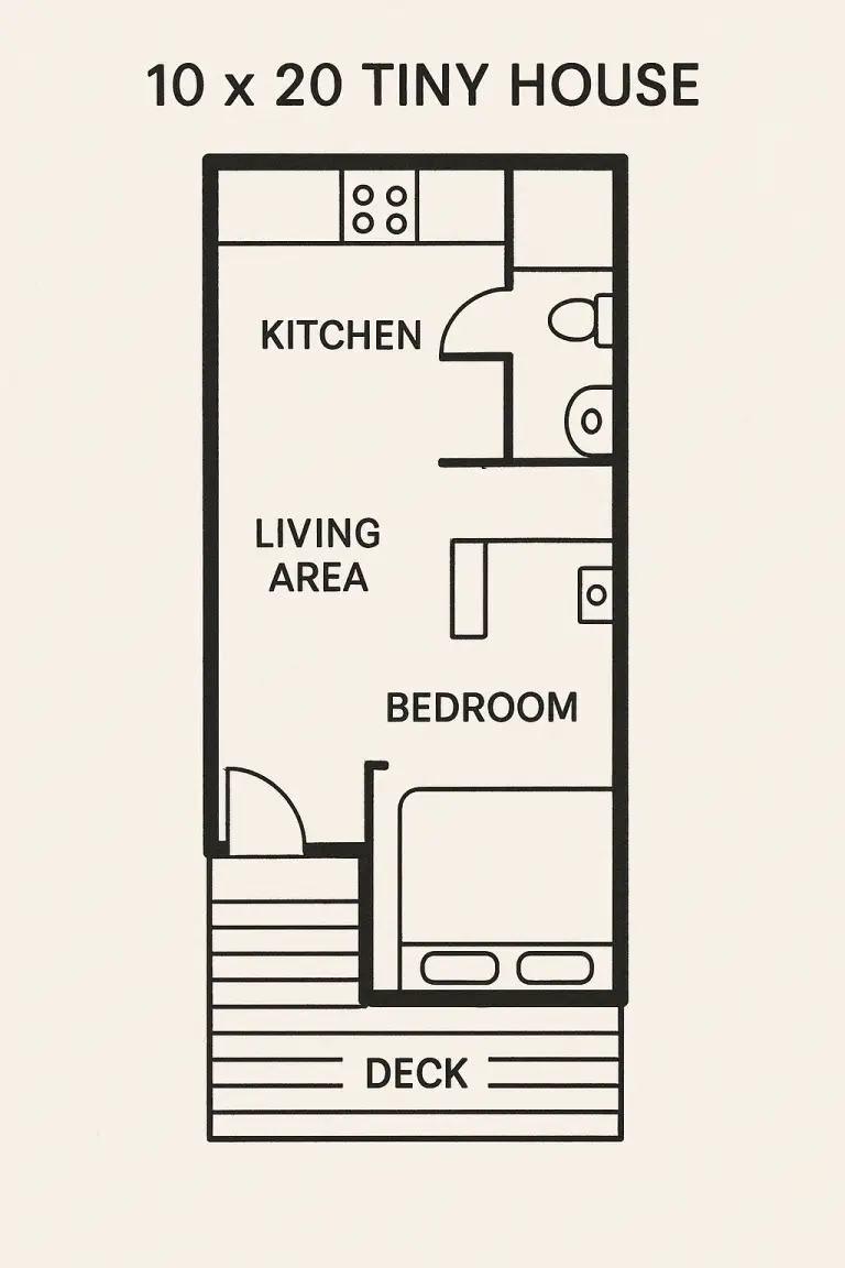 10x20 tiny house floor plan