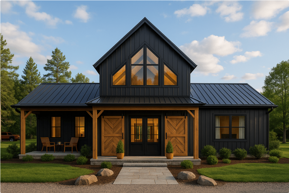 3 Bedroom Barndominium Modern Farmhouse Set of Plans