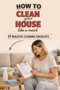 Realistic Cleaning Checklists To Clean House Like A Maid | Time-Saving