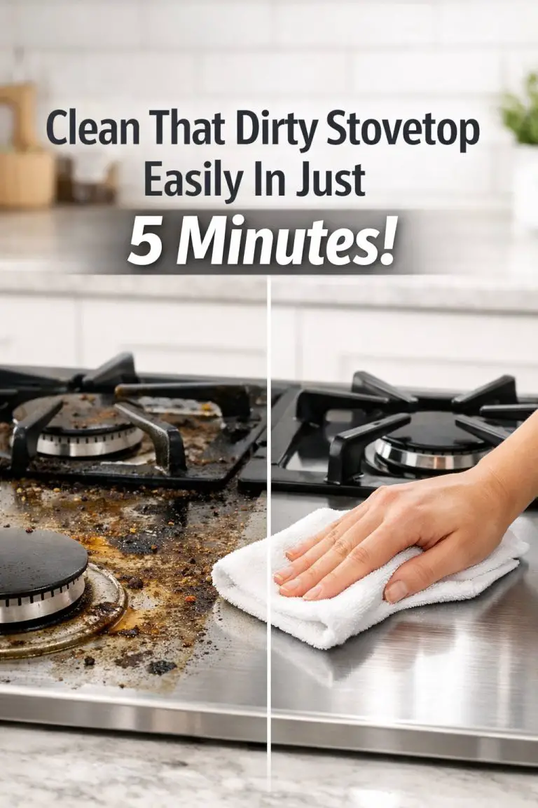 Clean That Dirty Stovetop Easily In Just 5 Minutes!
