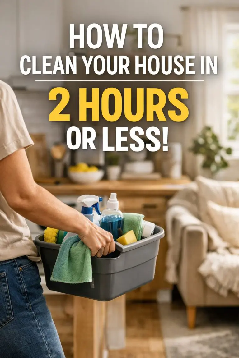 How To Clean Your House In 2 Hours Or Less!
