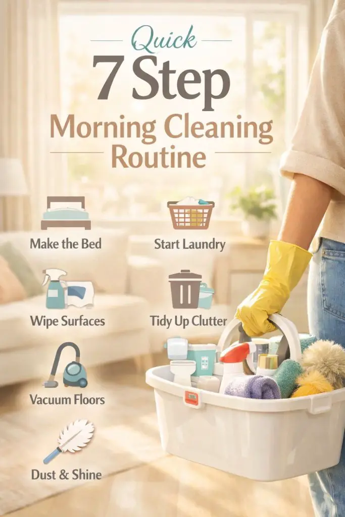 Quick 7 Step Morning Cleaning Routine 1 Quick 7 Step Morning Cleaning Routine