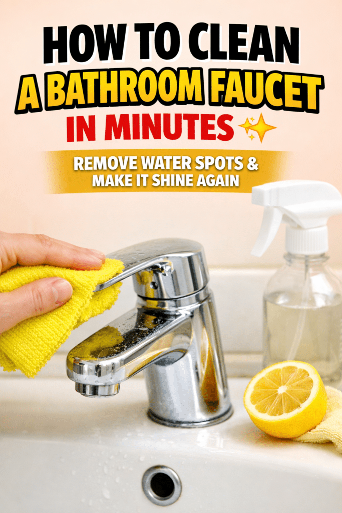How To Clean A Bathroom Faucet (Easy Method)
