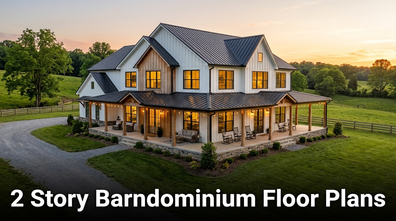 2 Story Barndominium Floor Plans