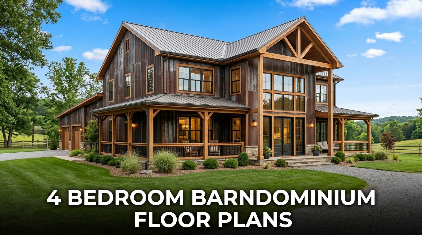 4 Bedroom Barndominium Floor Plans