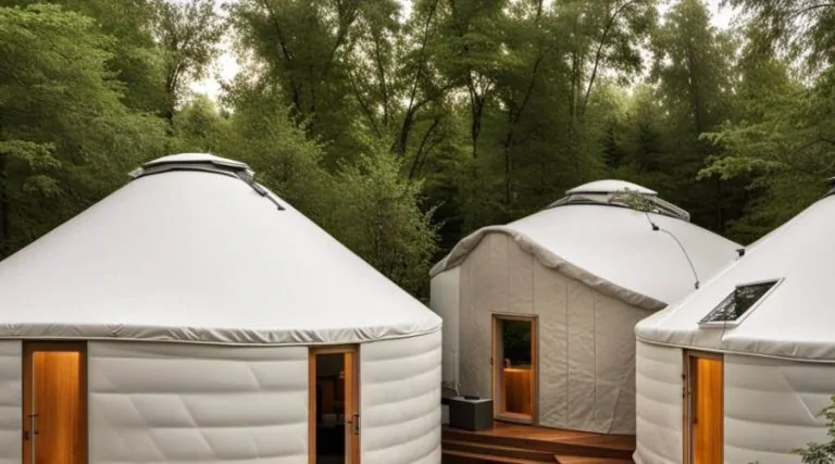 two yurt connected together