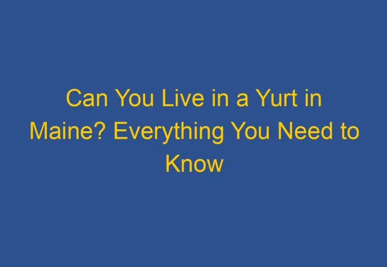 Can You Live in a Yurt in Maine? Everything You Need to Know
