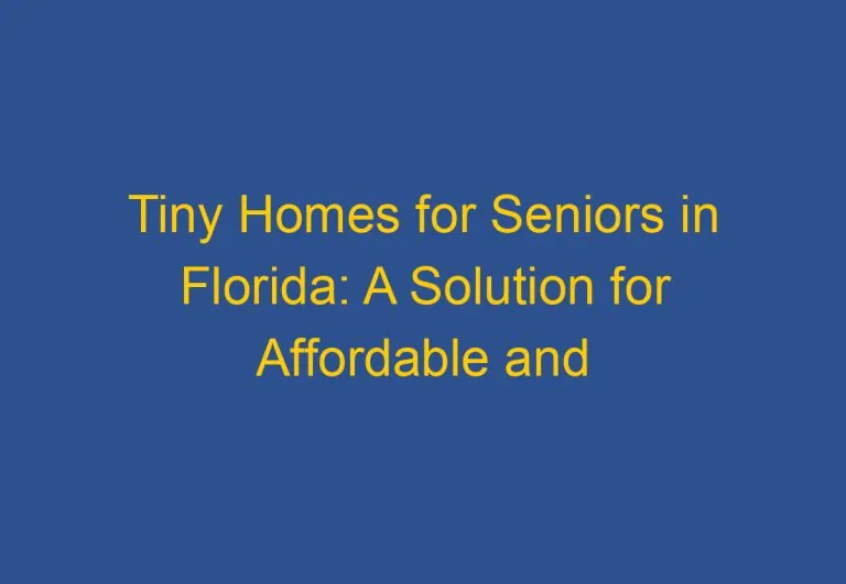 Tiny Homes for Seniors in Florida: A Solution for Affordable and Accessible Housing