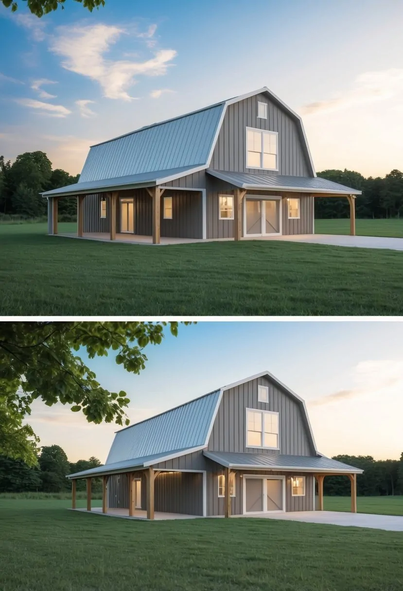 4 Bedroom Barndominium Floor Plans: Maximizing Space and Comfort in Modern Living 7 A spacious 4-bedroom barndominium with customizable floor plans, featuring modern design elements and ample natural light
