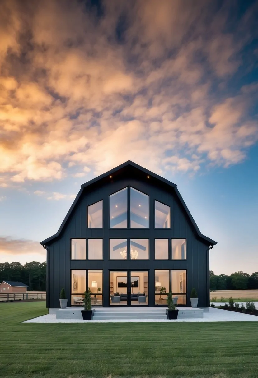 A modern Shouse Barndominium with a sleek design and spacious interior