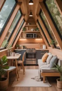 7 A Frame Tiny House Interior Design Ideas