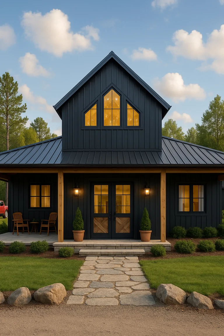3 Bedroom Barndominium Modern Farmhouse Set of Plans