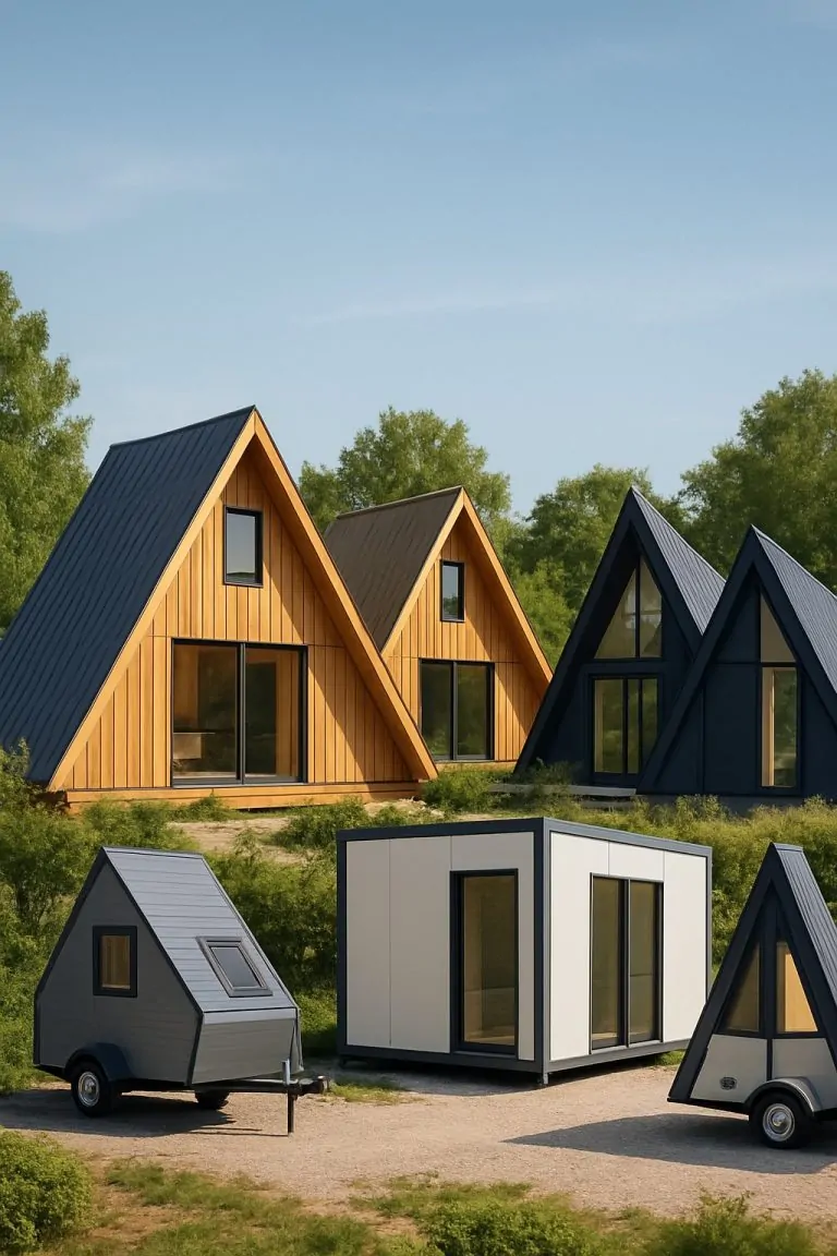 A Frame Wooden Homes Modular Triangle Houses Prefab Mobile Container House Triangle Camper: 7 Innovative Designs